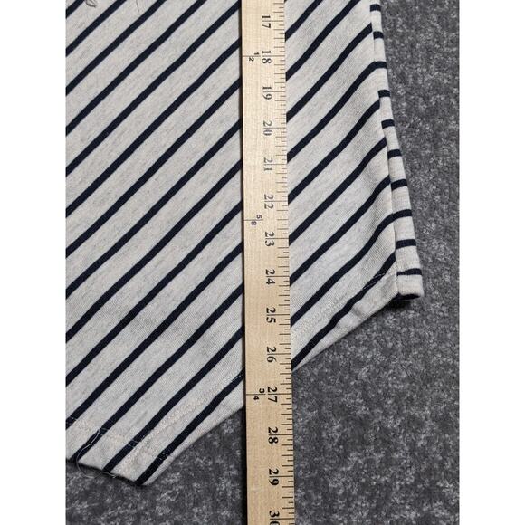 Soft Surroundings Tunic Top Women XS Blue Asymmetric Striped Nautical P74 - Picture 11 of 12